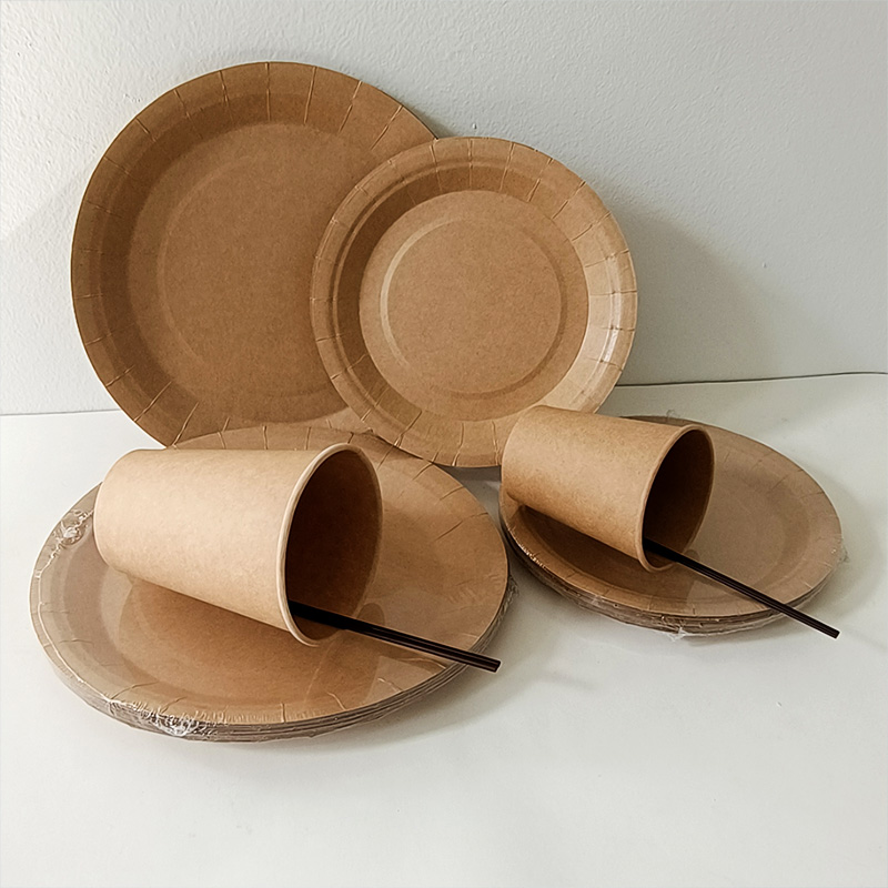 Kraft paper plate