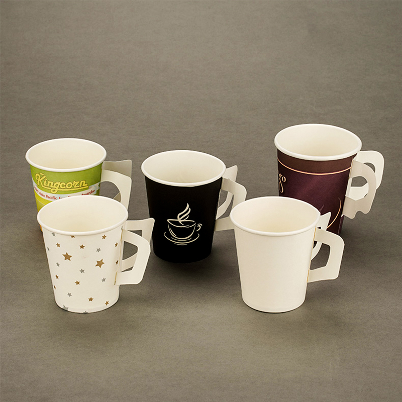 Paper cups with handle